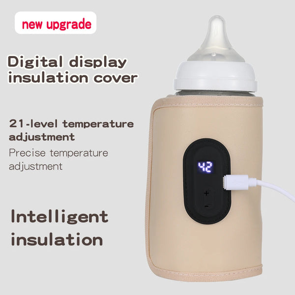 Portable Baby Bottle Warmer – USB Milk Heater for Travel & Car Use