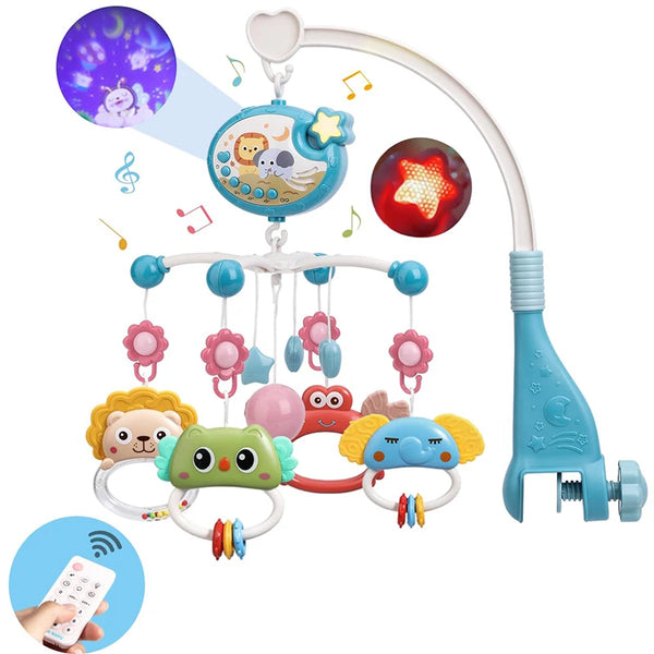 Musical Baby Crib Mobile – Light & Music Projector with Remote for Newborns